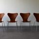 Set of 4 chairs series 7 by Arne Jacobsen for Fritz Hansen, 60's.