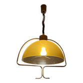 Suspension vintage design Space Age – Plexi glace  fumé & chrome – ann