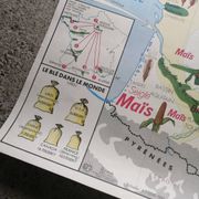 Vintage school map MDI FRANCE The Seine