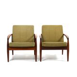 Pair of Kai Kristiansen 'Paper Knife' Easychairs 1960s