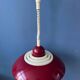 Red Scandinavian suspension lamp Space Age by Knud Christensen