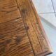 Rustic farmhouse antique coffee table made of solid oak with 1 drawer 50.