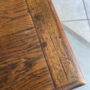 Rustic farmhouse antique coffee table made of solid oak with 1 drawer 50.