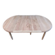 Louis Philippe round extendable dining table with renovated leaves and 4 extensions.