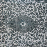Modern overdyed persian carpet handmade traditional red wool area rug - 214x319cm