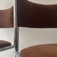 Pair of chrome and chestnut brown velvet chairs, 1970s design