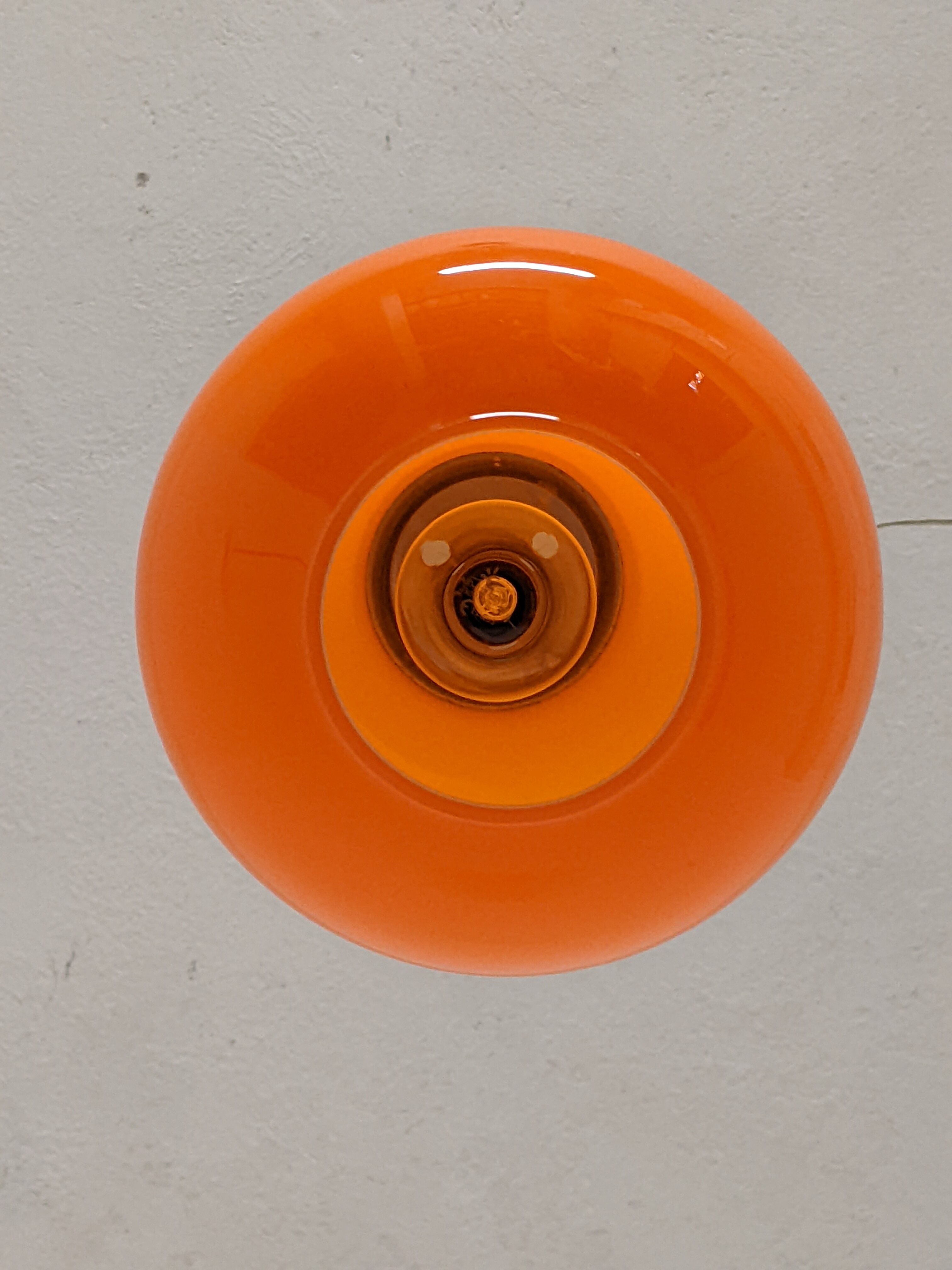 Orange opaline suspension from the 60s/70s