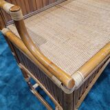 Vintage bamboo and rattan desk