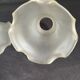 2 antique tulip lampshades in frosted glass