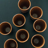 8 cups in glazed sandstone gp digoin