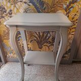 Console in gray painted wood with a lower tray 1920
