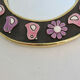 Miroir en céramique rond Mithé Espelt années 70 25cm