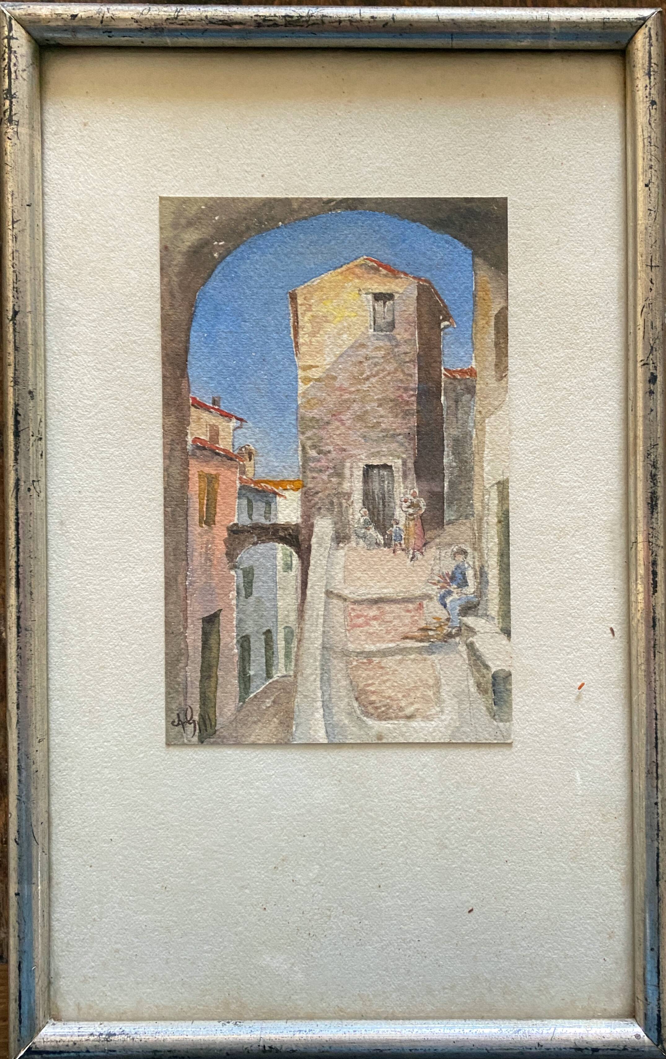 Paintings during watercolors around 1911 signed Views of Marseille