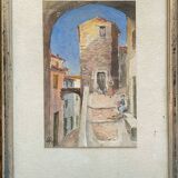 Paintings during watercolors around 1911 signed Views of Marseille
