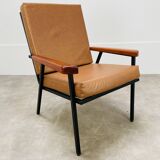 Armchair 50s metal and wood