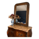 Large antique gold mirror with floral decoration – 105 × 78 cm