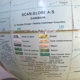 Earth Globe Scan-globe A/S Denmark 1950s