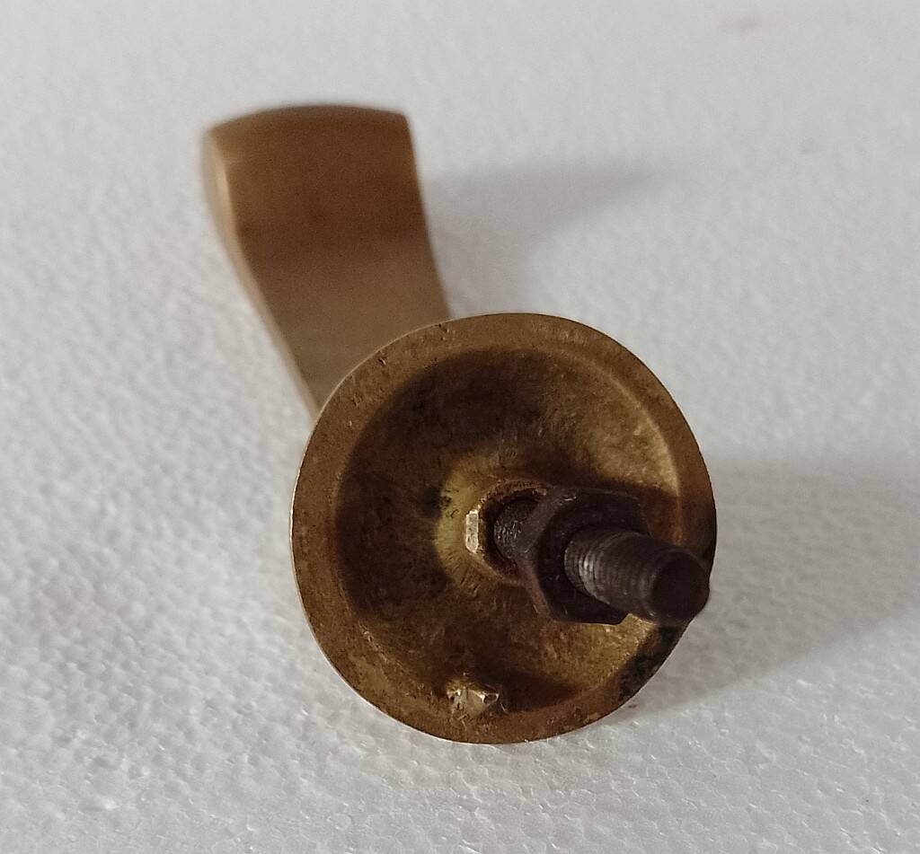 Antique Edwardian Fluted Brass Front Door Knocker | Old Vintage Door Knocke