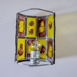 Brutalist wall lamp by Felipe Derflingher for Feders, blown glass, 1960, Mexico