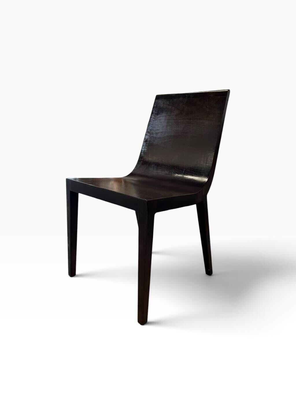 Set of 6 vintage curved wooden chairs