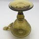 Yellow bubble hand blown glass oil lamp biot glassworks