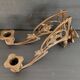 Double candlestick in gilded brass