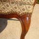 Bergère armchair in walnut and upholstered fabrics, set of 2