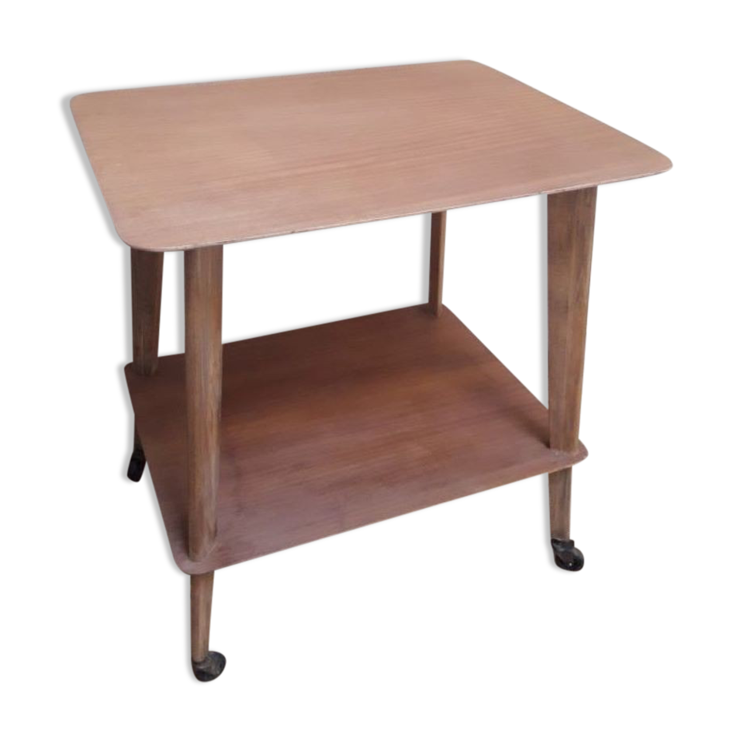 Table served legs compass with wheels 1950s