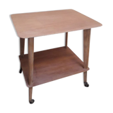 Table desserte pieds compas à roulettes années 1950