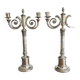 Christofle. Pair of candlesticks, Candelabras, Candlesticks in silver metal. Malmaison model. (New)