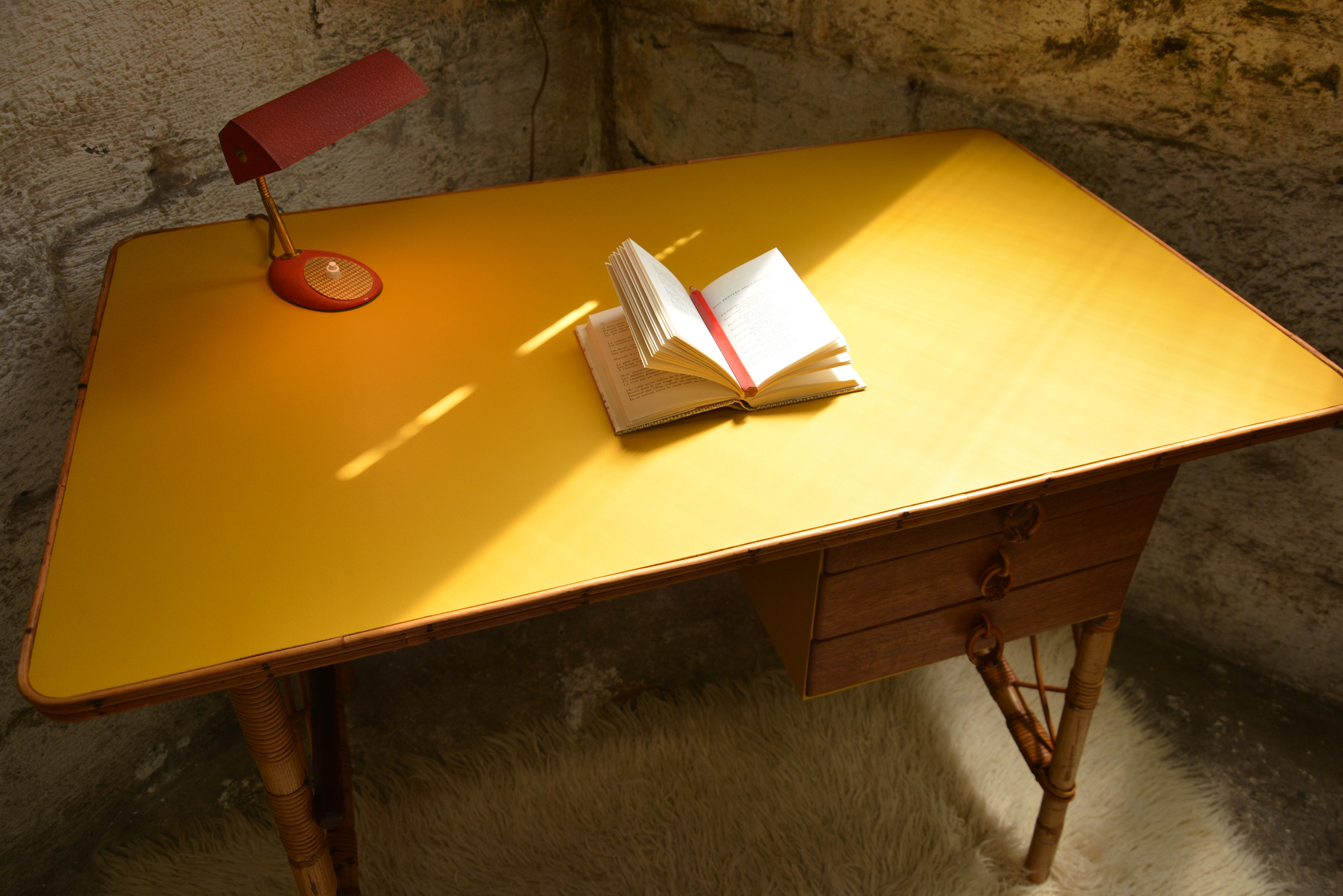 Vintage rattan office