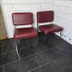 Pair of chrome footed armchairs from the 60s