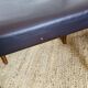 Set of 3 vintage Scandinavian chairs - teak and brown leatherette