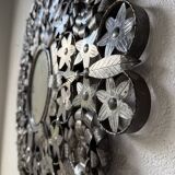 Vintage Mexican metal large mirror