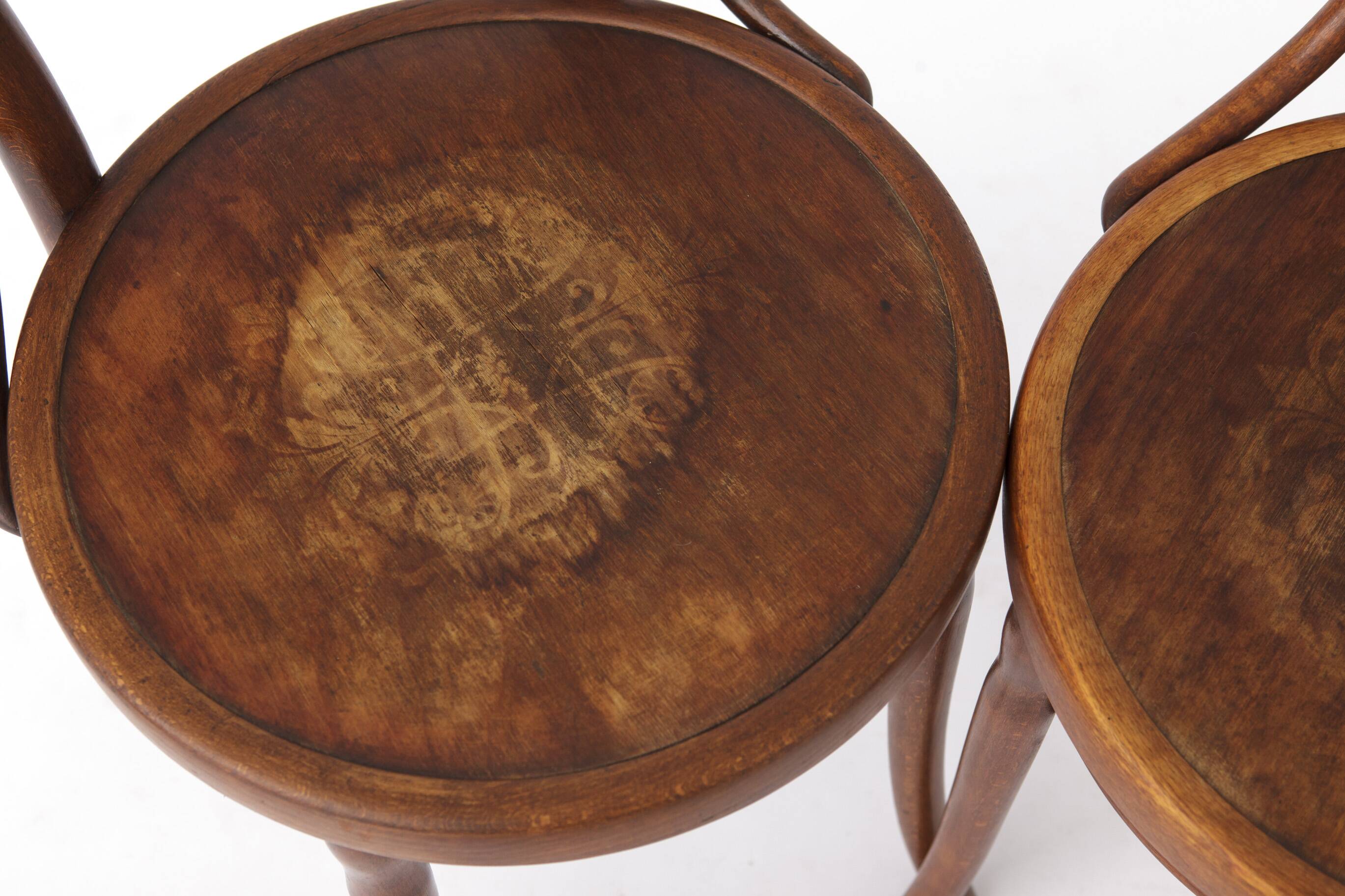 Pair of Antique Bentwood Chairs | Austrian Beechwood Dining Chairs | 1930s