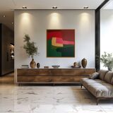 Abstract coloured canvas "Rhapsody" 80x80cm