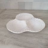 Caugant style 3 shell appetizer dish in Portuguese ceramic