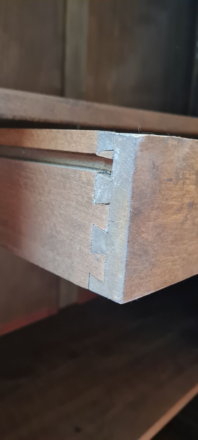 Art deco wardrobe in light oak