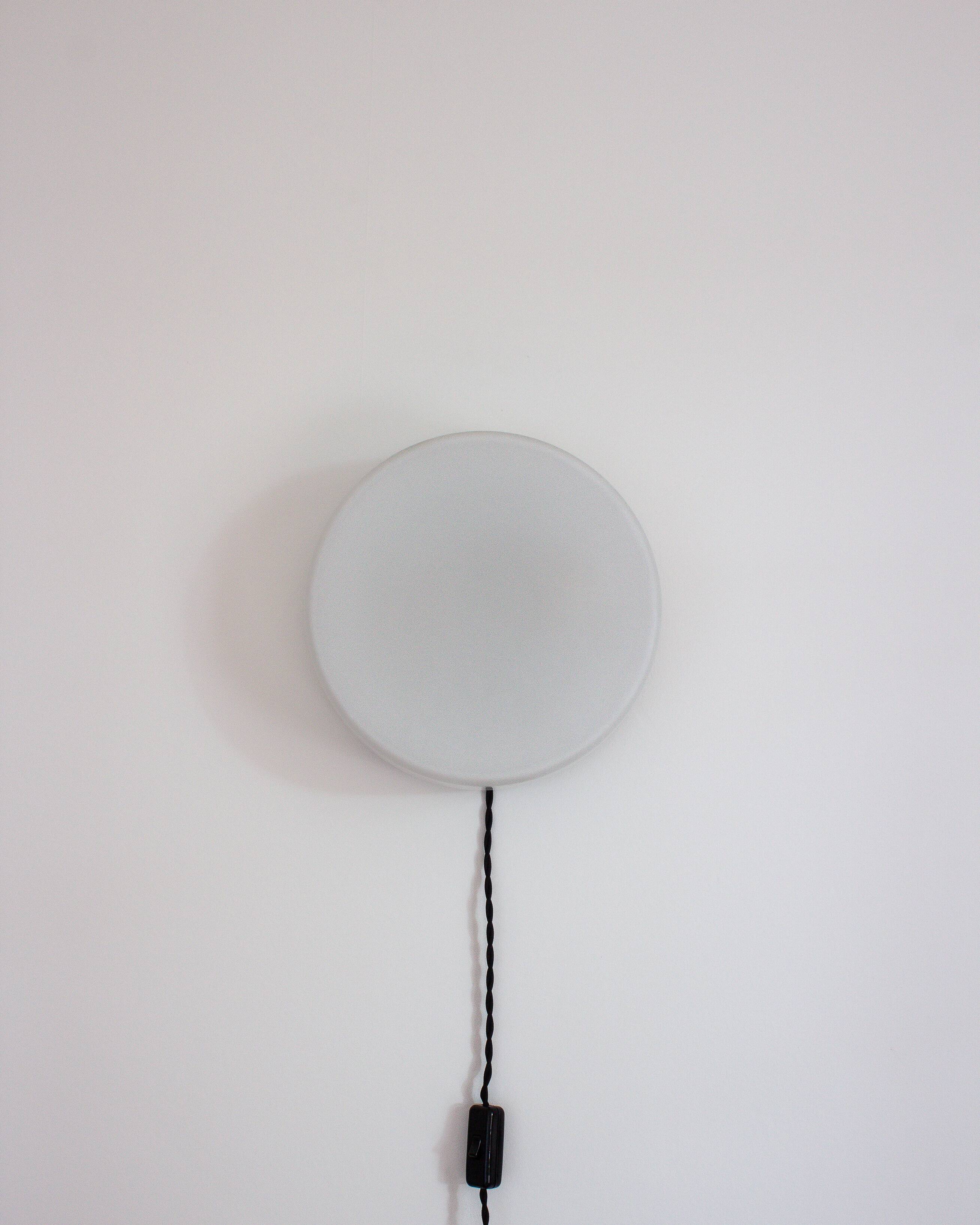 Wall or ceiling light in matt white opaline, 60s/70s