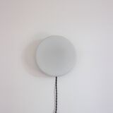 Wall or ceiling light in matt white opaline, 60s/70s