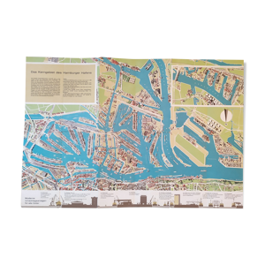 Carte du port d'Hamburg années