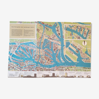 Map of Hamburg Harbour year 60