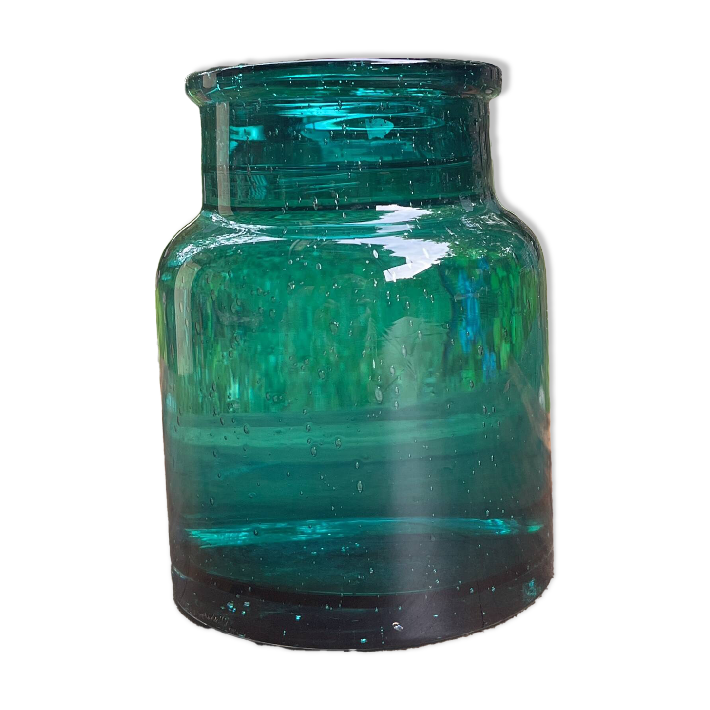 Vintage blown glass pot