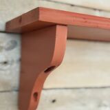 Bubble-gum pink wooden shelf
