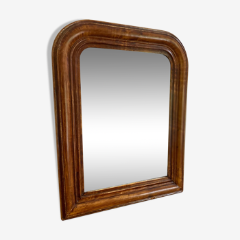 Miroir Louis Philippe ancien assiette en bois