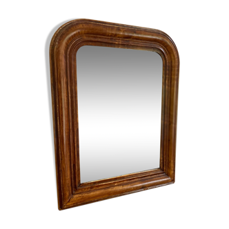 Miroir Louis Philippe ancien assiette en bois