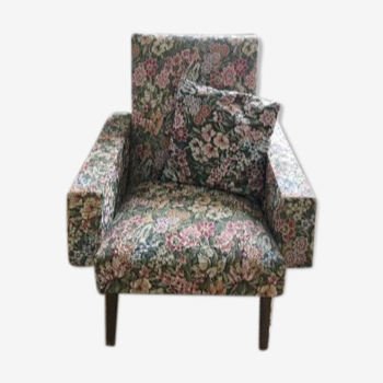 Armchair year 60 vintage flowers