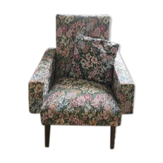 Fauteuil année 60 vintage fleurs