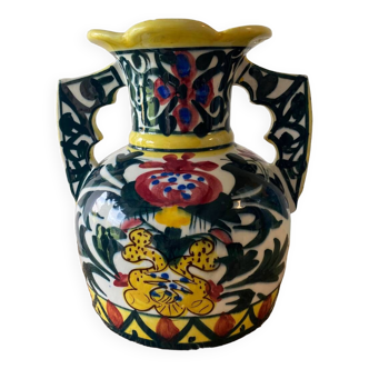 Art deco vase with handles