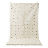 Cream Moroccan rug with black dots 150x250 cm